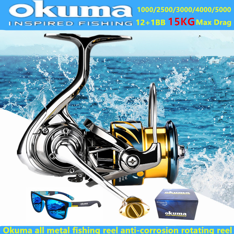 Surf Reel - Okuma Reel Pancing Logam Penuh 12+1BB15KG