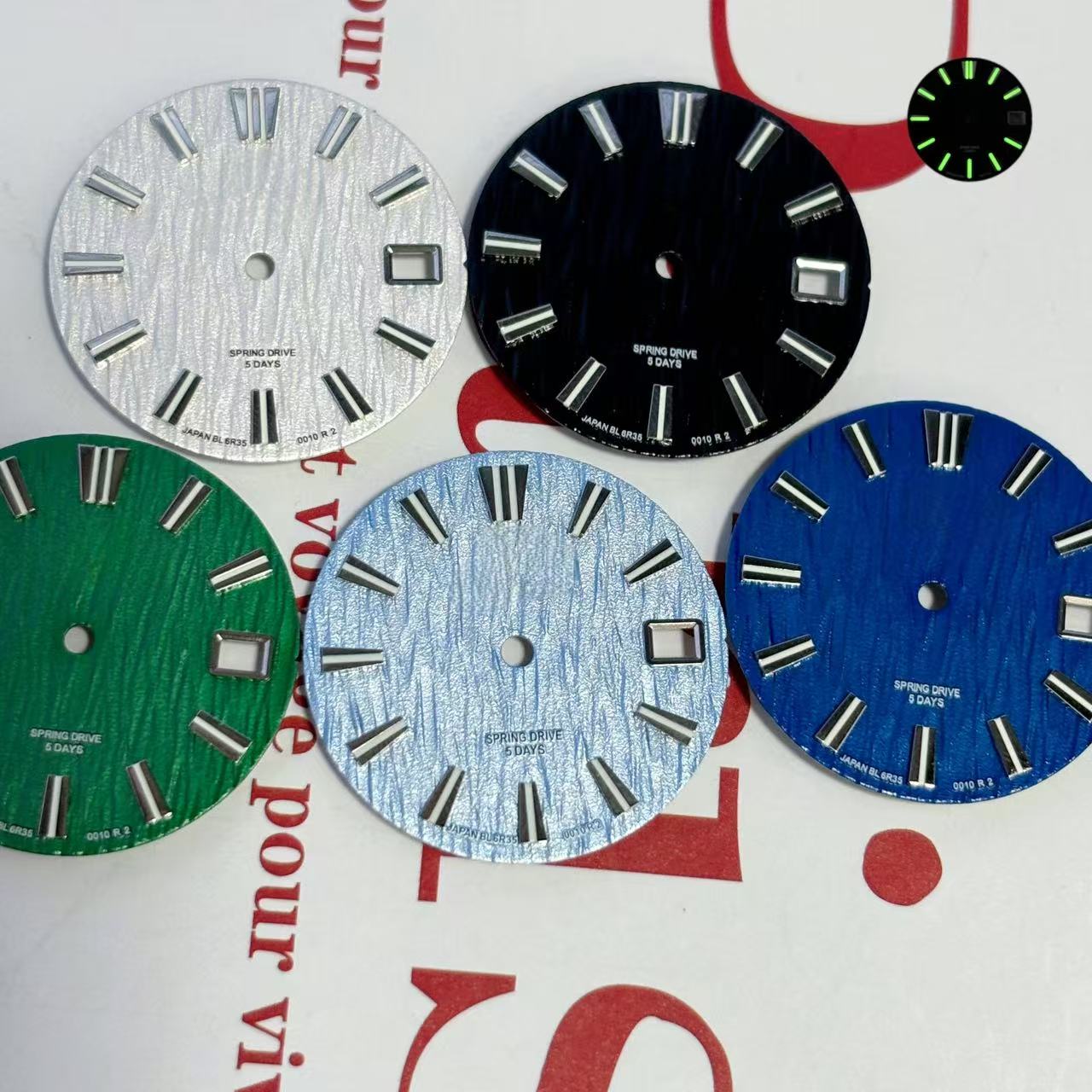 Reel Case - Jam Tangan Mekanis Kalender Bercahaya Hijau