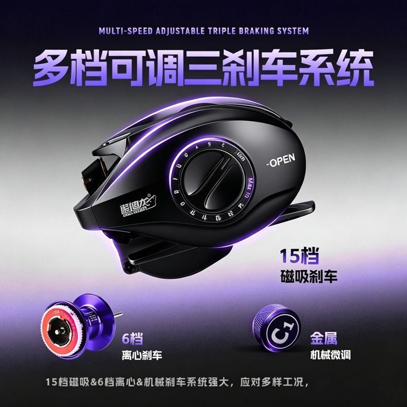 Reel Baitcasting C1 3 Sistem R - Ice Fishing Reel ulasan dan harga