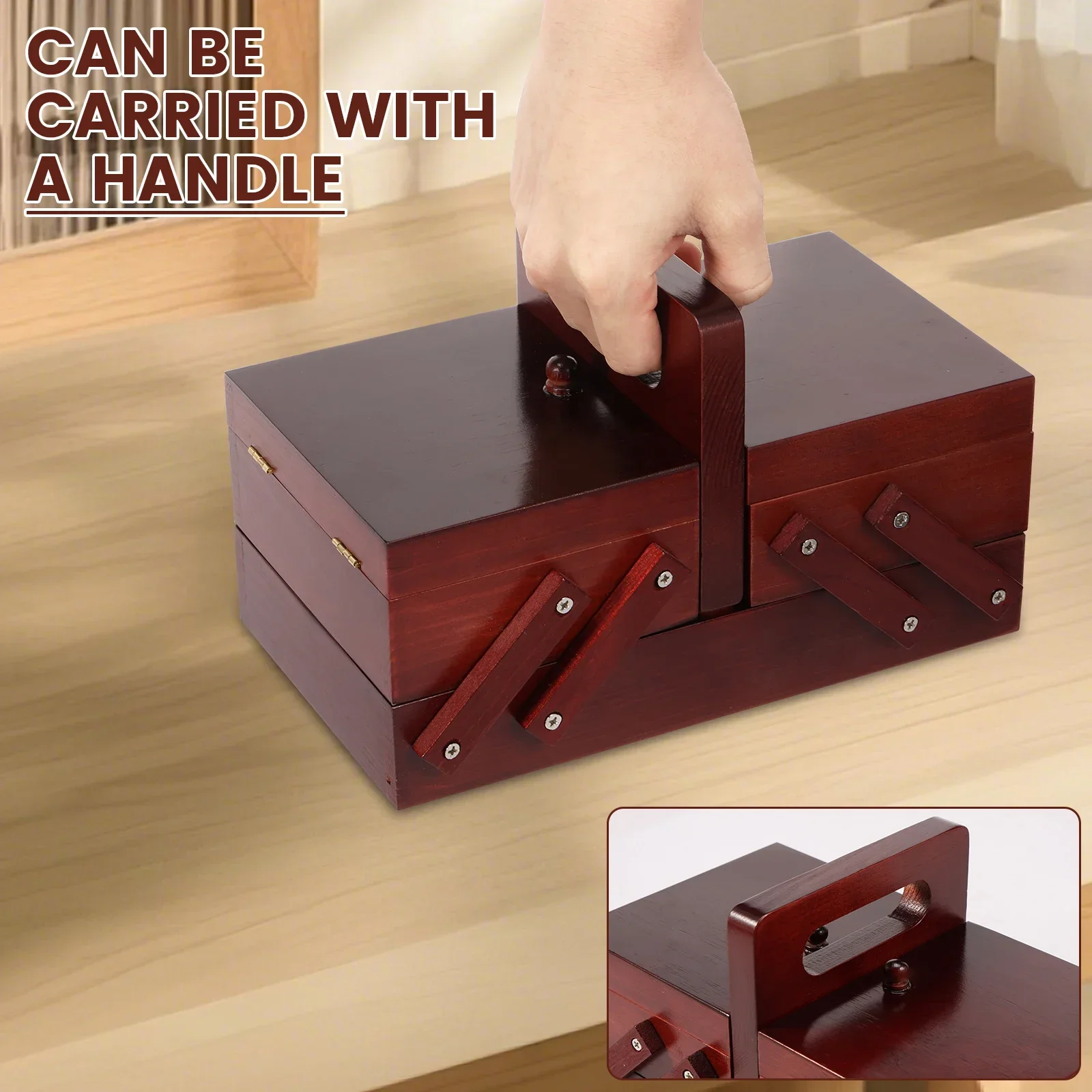 Kotak Benang Jahit Kayu Vintag - Reel Case ulasan dan harga
